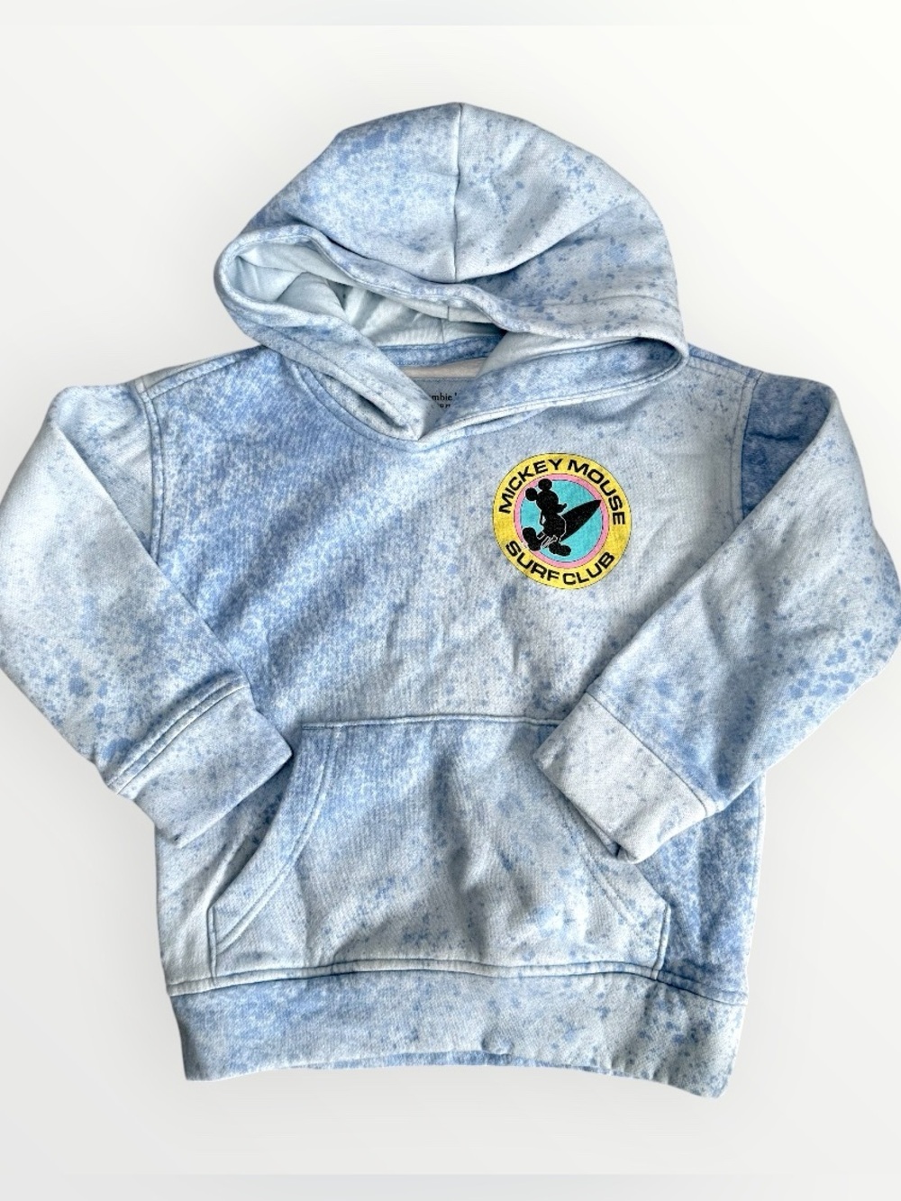 Abercrombie Kids Disney Mickey Mouse Surf Club Blue Tie Dye Relaxed Hoodie 5/6